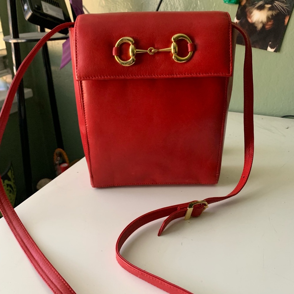 Red crossbody bag